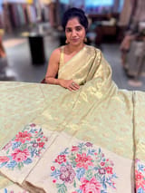 Mint Green Banarasi brocade with embroidery SS5081