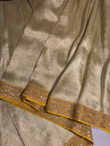 Mint & Yellow Combo Banarasi Tissue Brocade saree SS50218
