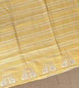 Pastel Yellow Designer Silk kota saree with elephant embroidered border SS50266