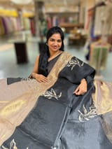 Gold Tissue Designer Hand work Saree SS50231