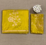 Lime yellow Designer Ektara Banarasi Silk Saree