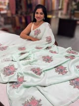 Mint chinnon with embroidery SS50521