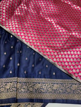 Navy Mashru Silk Saree SS50533