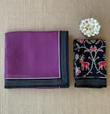 Winish purple Organza Saree with embroidered blouse