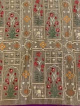 Majenta Kanchi soft silk saree with pythani and jamdani inspired embroidery SS50135