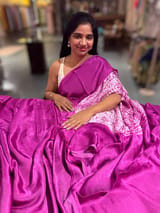 Majenta gajji silk saree with bandhini circular pallu SS50525