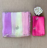 Multi colour Georgette Saree with handwork