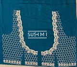Mint Pure Organza Saree with heavy Handwork