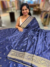 Navy Mashru Silk Saree SS50533