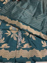 Forest Green Ektara Banarasi Designer Silk Saree