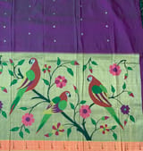Violet Pure Paithani lehanga : S62F133