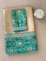 Antique Gold tissue saree with banarasi and sabhyasachi borders : S62123