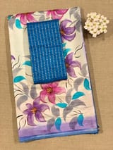 Pure silk Saree with hand paint
