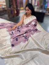 Kanchi soft silk Designer printed saree with temple border SS50509