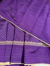 Brinjal Designer Banarasi Chiniya Silk Saree SS50557