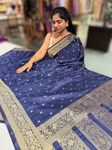 Navy Mashru Silk Saree SS50533