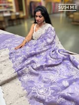 LilacDesigner Tissue with embroidery