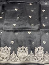 Black Organza with embroidery SS50277