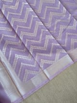 Lilac Banarasi Mul Silk Brocade 3-pc Sharara Suit set : SS62J15