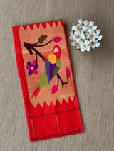 Pure Handloom Pythani Silk by Silk blouse
