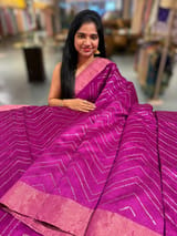 Wine Dhupion Raw Silk Saree with Gharchola bandhini blouse SS50488