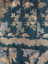 Forest Green Ektara Banarasi Designer Silk Saree