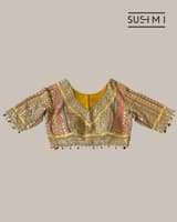 Mustard DesignerOrganza saree