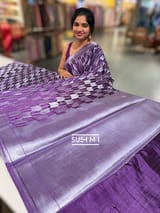 Purple Banarasi chinia brocade saree SS5091
