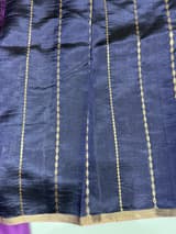 Purple Borderless Poona Silk Saree