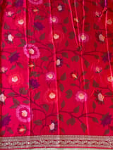 Peach & Reddish Pink Combo Banarasi Tissue Brocade saree SS50216