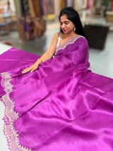 Pure Organza Handwork Saree with heavy Designer Blouse
