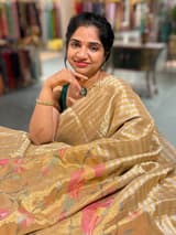 Chanderi Tissue Saree with stripes