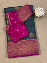 Pure handloom Banarasi Tussar Saree