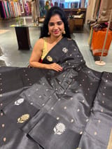 Black Poona Silk Saree