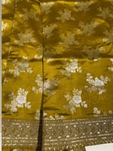 Olive Mustard Designer Banarasi Silk Saree SS50580