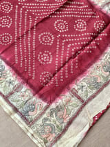Maroon Pure Handloom Tussar Saree