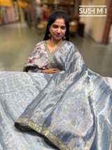 Cobalt Blue  banarasi checks tissue