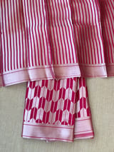 Ruby Pink Banarasi chinia brocade saree SS5093