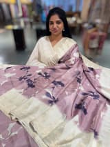 Kanchi soft silk Designer printed saree with temple border SS50509