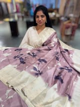 Kanchi soft silk Designer printed saree with temple border SS50509