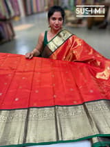 Orangish Red Tissue Vintage Kanjeevaram : S62F123