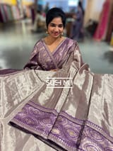 Lilac Fusion Banarasi Tissue Saree : S62109