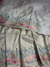 White Brocade Kanjeevaram with  embroidery D62F039