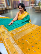 Emerald Green Gadwal Paithani Saree : S62F183