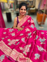 Pink Mashru Banaras with embroidery SS5012