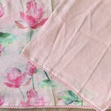 Pure lenin saree with statement Pichwai Print