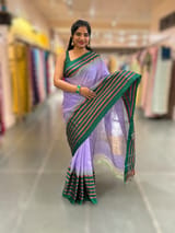 Ponduru Khadi Saree with Kanchi Style borders in 80’s Count