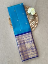 Peacock Blue vintage kanjeevaram saree : S62F157