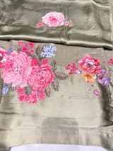 Designer Chinnon & Satin Fusion Saree