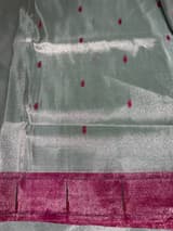 Mint Blue Pure handloom paithani tissue  saree
